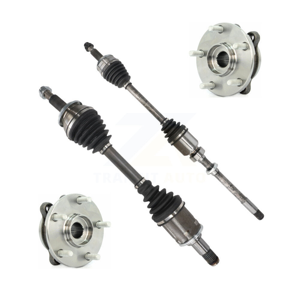 Kugel Front CV Axle Drive Shaft And Complete Wheel Hub Bearing Assembly Kit For Toyota RAV4 4WD with 3.5L GAS engine - Left Right Side (Driver Passenger) KN7-100950
