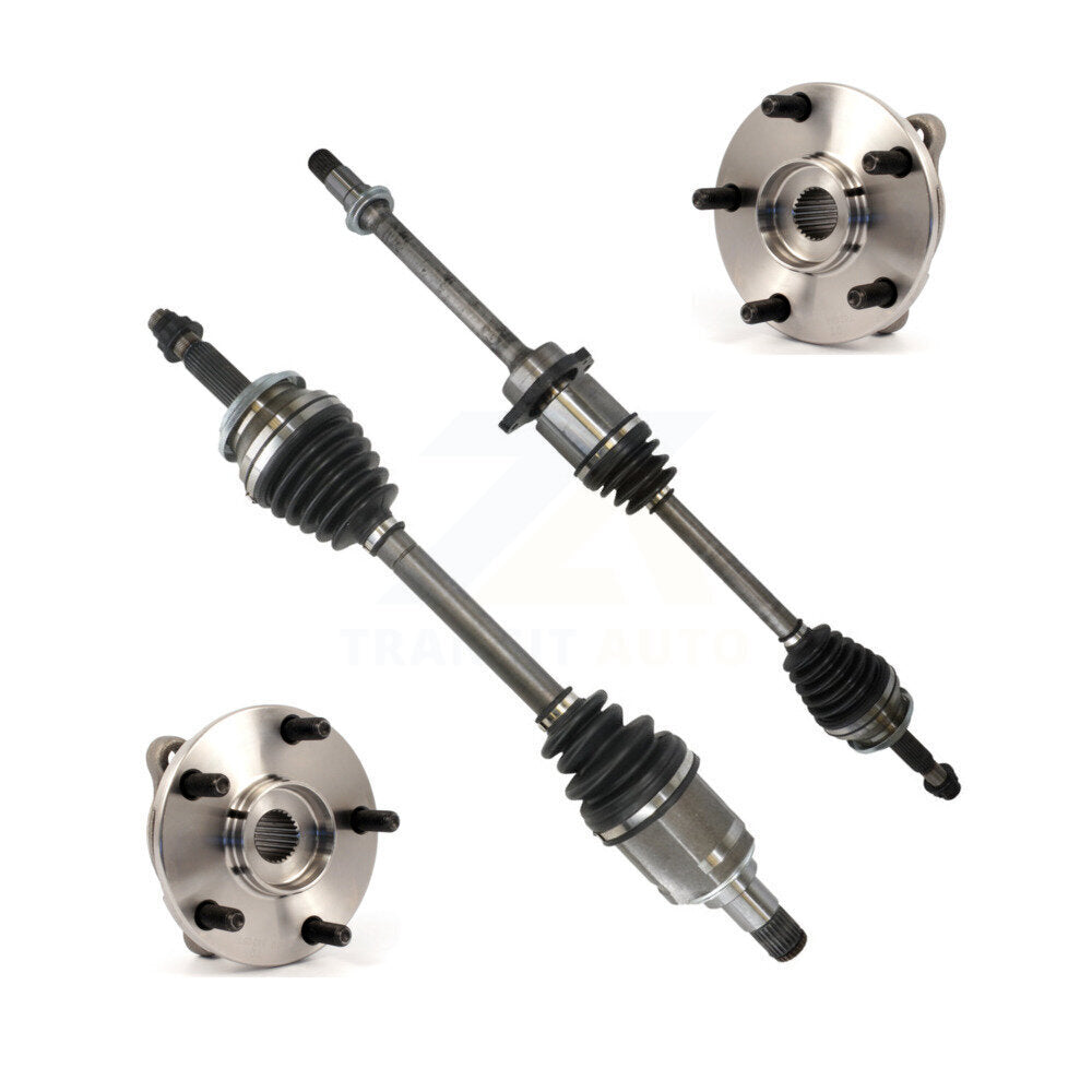 Kugel Front CV Axle Drive Shaft And Complete Wheel Hub Bearing Assembly Kit For Toyota RAV4 Primary Design - Left Right Side (Driver Passenger) KN7-100951
