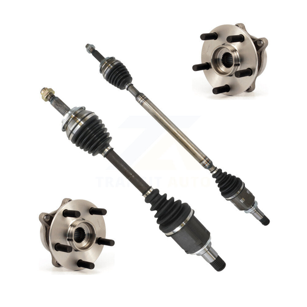 Kugel Front CV Axle Drive Shaft And Complete Wheel Hub Bearing Assembly Kit For Toyota Prius Lexus CT200h Plug-In - Left Right Side (Driver Passenger) KN7-100952