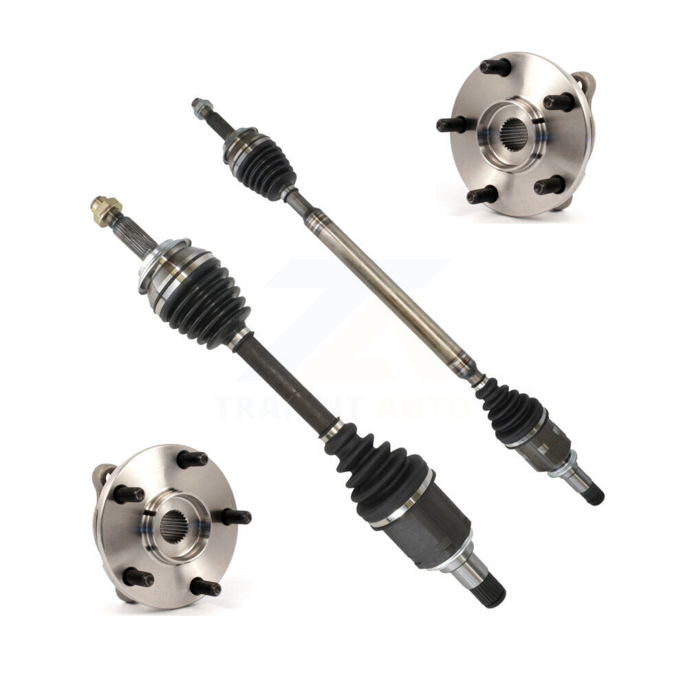 Kugel Front CV Axle Drive Shaft And Complete Wheel Hub Bearing Assembly Kit For 2012-2018 Toyota Prius V VIN EU (7th & 8th Digit) - Left Right Side (Driver Passenger) KN7-100953