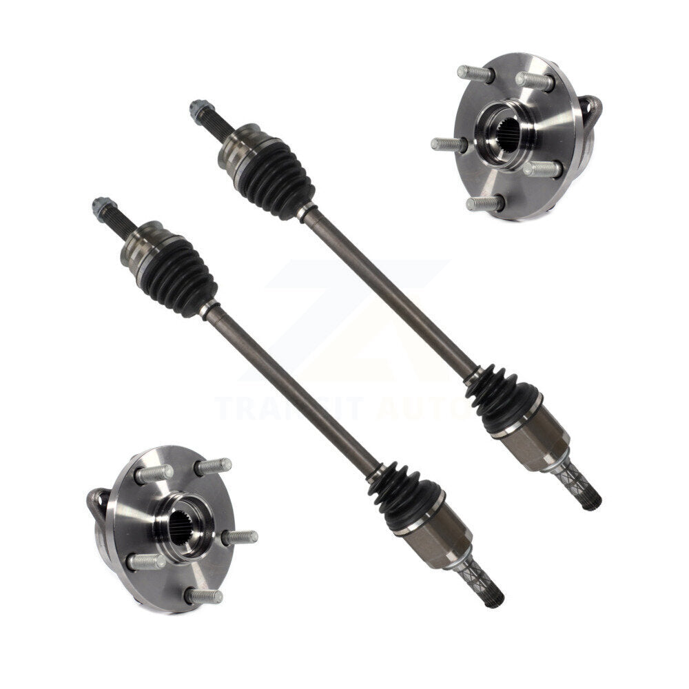 Kugel Front CV Axle Drive Shaft And Complete Wheel Hub Bearing Assembly Kit For Subaru Impreza WRX STI - Left Right Side (Driver Passenger) KN7-100968