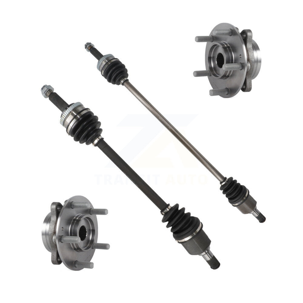 Kugel Front CV Axle Drive Shaft And Complete Wheel Hub Bearing Assembly Kit For 2017 Hyundai Elantra GT Hatchback with 2.0L Manual transmission - Left Right Side (Driver Passenger) KN7-100970