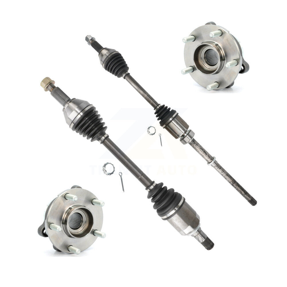 Kugel Front CV Axle Drive Shaft And Complete Wheel Hub Bearing Assembly Kit For Nissan Pathfinder INFINITI QX60 Primary Design - Left Right Side (Driver Passenger) KN7-100971