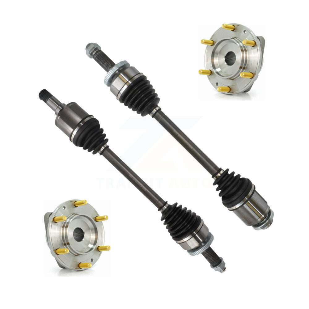 Kugel Front CV Axle Drive Shaft And Complete Wheel Hub Bearing Assembly Kit For Kia Sedona Hyundai Entourage FWD with 3.8L - Left Right Side (Driver Passenger) KN7-100972