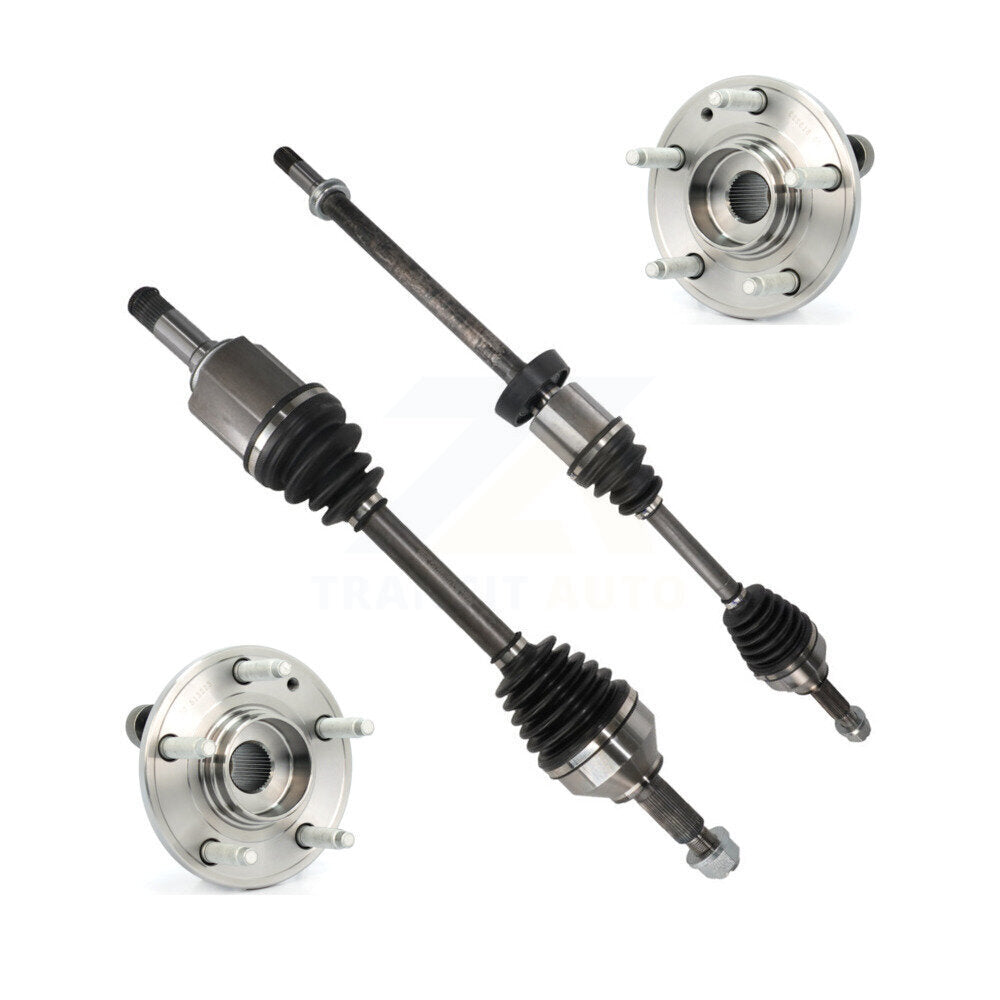Kugel Front CV Axle Drive Shaft And Complete Wheel Hub Bearing Assembly Kit For 2008-2009 Ford Taurus X Mercury Sable - Left Right Side (Driver Passenger) KN7-100976