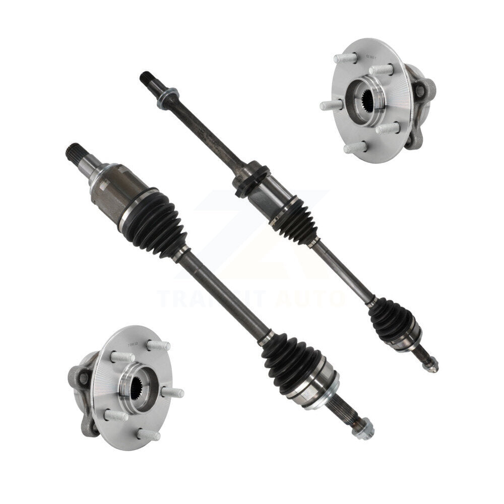 Kugel Front CV Axle Drive Shaft And Complete Wheel Hub Bearing Assembly Kit For 2018-2022 Toyota C-HR FWD with 2.0L Automatic CVT transmission - Left Right Side (Driver Passenger) KN7-100978