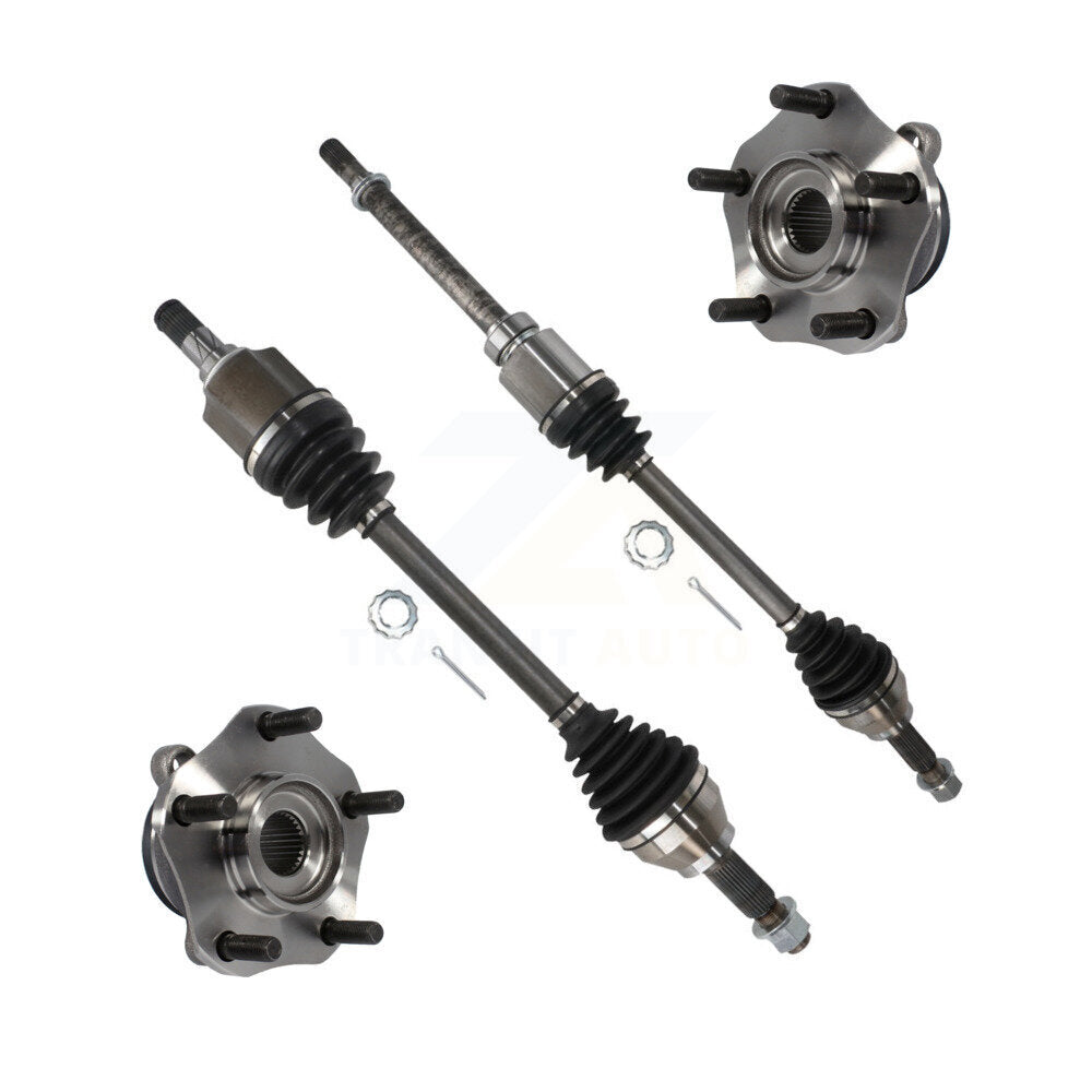Kugel Front CV Axle Drive Shaft And Complete Hub Bearing Assembly Kit For Nissan NV200 S SV with Mini Cargo Van FWD 2.0L Automatic CVT transmission - Left Right Side (Driver Passenger) KN7-100979