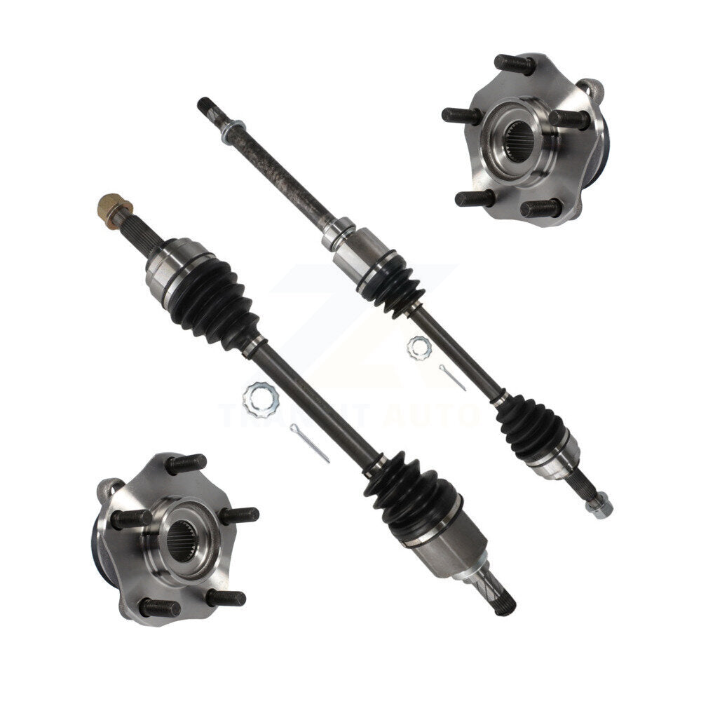 Kugel Front CV Axle Drive Shaft And Complete Wheel Hub Bearing Assembly Kit For Nissan Sentra - Left Right Side (Driver Passenger) KN7-100980