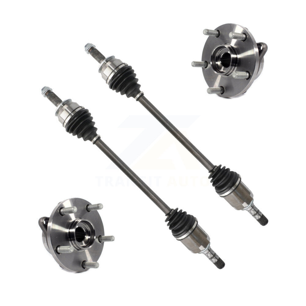 Kugel Front CV Axle Drive Shaft And Complete Wheel Hub Bearing Assembly Kit For Subaru Forester Sport Utility - Left Right Side (Driver Passenger) KN7-100982