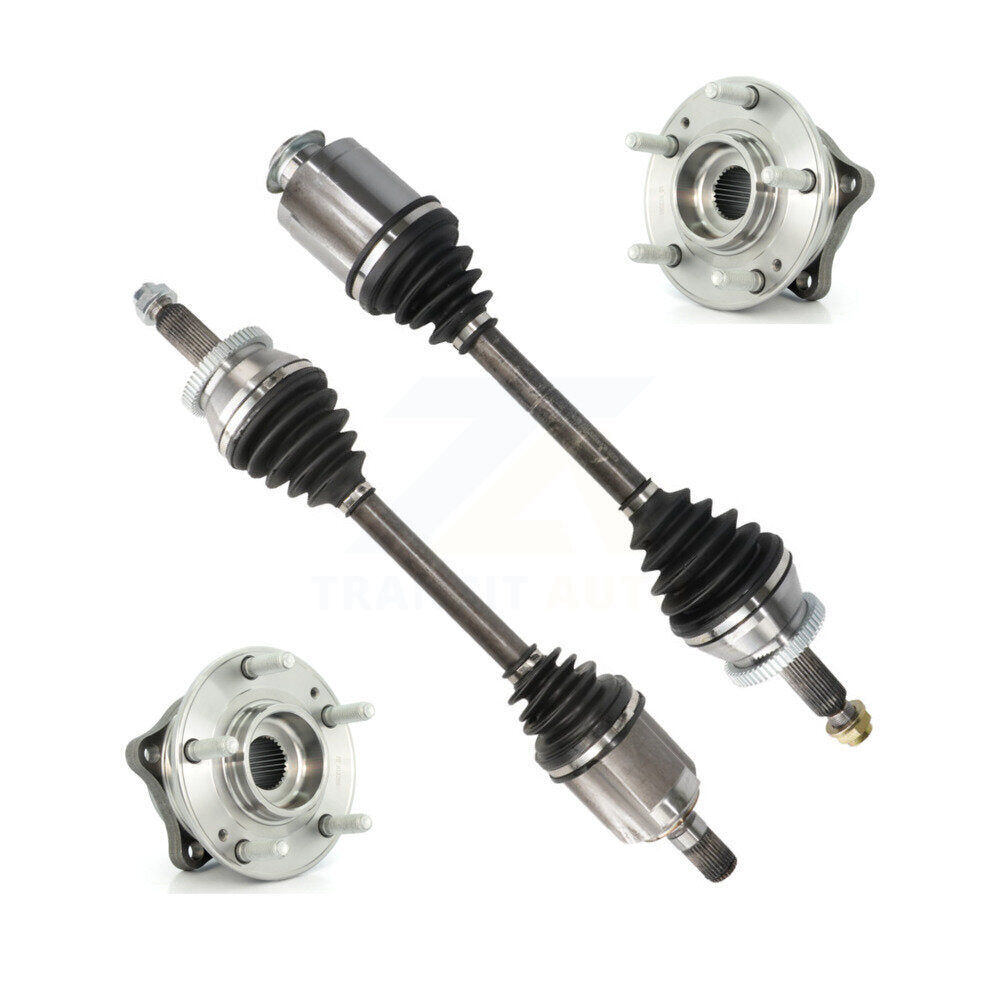 Kugel Front CV Axle Drive Shaft And Complete Wheel Hub Bearing Assembly Kit For Kia Sorento Hyundai Santa Fe - Left Right Side (Driver Passenger) KN7-100983