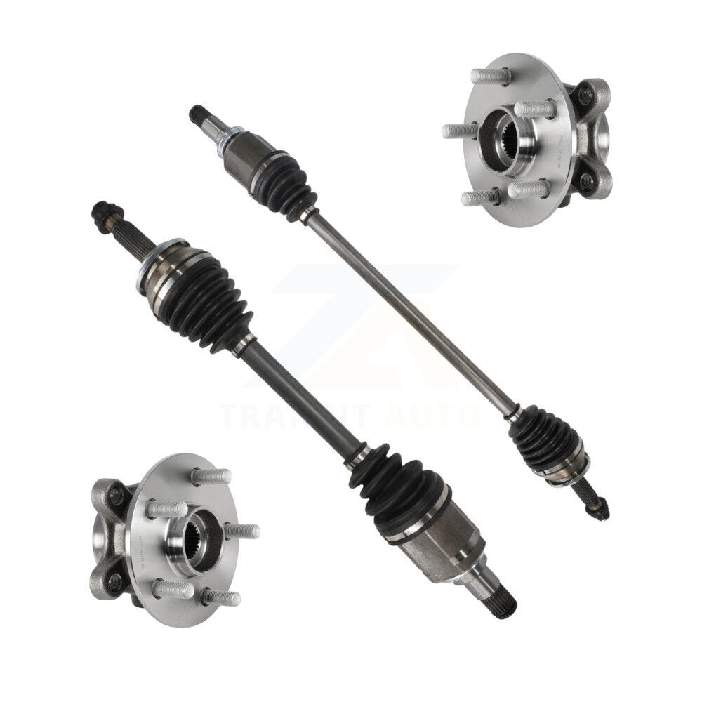 Kugel Front CV Axle Drive Shaft And Complete Wheel Hub Bearing Assembly Kit For Toyota Corolla Prius Prime - Left Right Side (Driver Passenger) KN7-100986