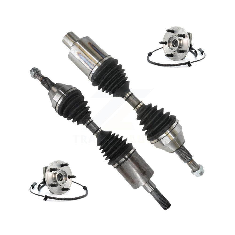 Kugel Front CV Axle Drive Shaft And Complete Wheel Hub Bearing Assembly Kit For Jeep Liberty Dodge Nitro 4WD - Left Right Side (Driver Passenger) KN7-100991