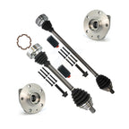 Kugel Front CV Axle Drive Shaft And Complete Wheel Hub Bearing Assembly Kit For Volkswagen Golf SportWagen Alltrack With 80mm Pilot Diameter - Left Right Side (Driver Passenger) KN7-100992