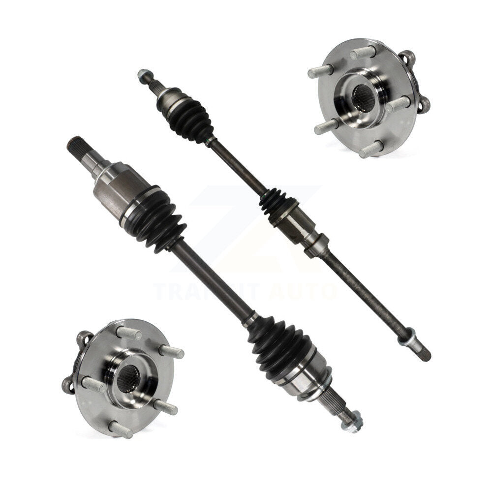 Kugel Front CV Axle Drive Shaft And Complete Wheel Hub Bearing Assembly Kit For Mazda CX-5 6 - Left Right Side (Driver Passenger) KN7-100996