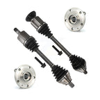 Kugel Front CV Axle Drive Shaft And Complete Wheel Hub Bearing Assembly Kit For Volkswagen Tiguan Audi Q3 Quattro Primary Design - Left Right Side (Driver Passenger) KN7-100999