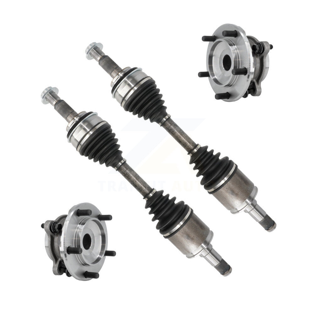 Kugel Front CV Axle Drive Shaft And Complete Wheel Hub Bearing Assembly Kit For Toyota Tundra Sequoia 4WD - Left Right Side (Driver Passenger) KN7-101000