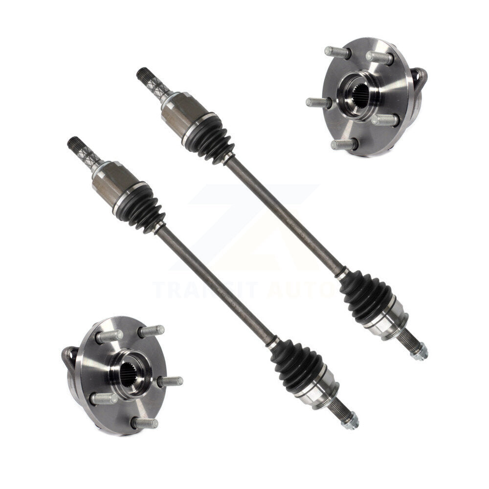 Kugel Front CV Axle Drive Shaft And Complete Wheel Hub Bearing Assembly Kit For Subaru WRX STI - Left Right Side (Driver Passenger) KN7-101001