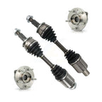 Kugel Front CV Axle Drive Shaft And Complete Wheel Hub Bearing Assembly Kit For 2011-2015 Chevrolet Volt Primary Design - Left Right Side (Driver Passenger) KN7-101003