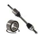 Kugel Front Left (Driver Side) CV Axle Drive Shaft] Complete Assembly And Wheel Bearing Kit For 2012-2014 Ford Edge 2.0L with Turbocharged KN7-101007