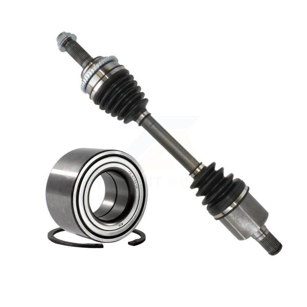 Kugel Front Left (Driver Side) CV Axle Drive Shaft] Complete Assembly And Wheel Bearing Kit For Ford Fusion Mazda 6 Lincoln Zephyr Mercury Milan KN7-101012