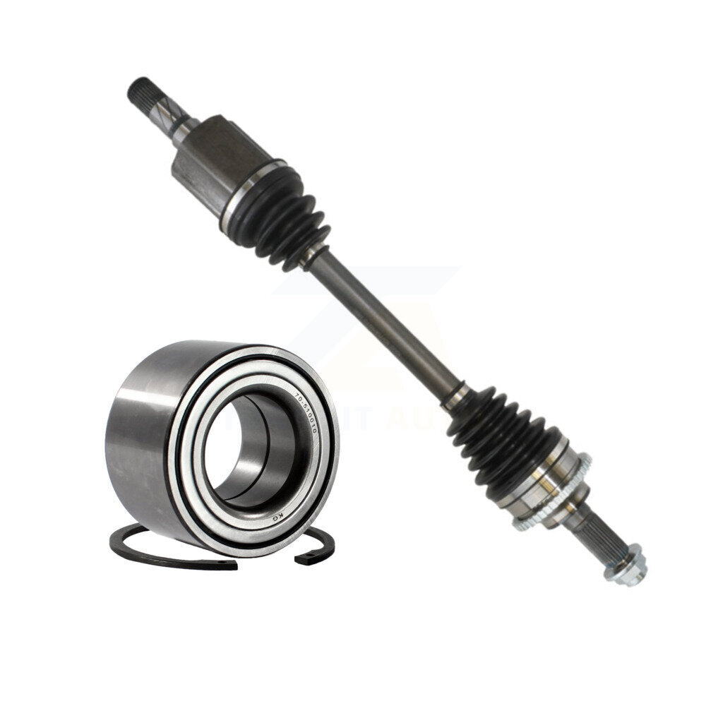 Kugel Front Left (Driver Side) CV Axle Drive Shaft] Complete Assembly And Wheel Bearing Kit For Ford Fusion Mazda 6 Mercury Milan KN7-101013
