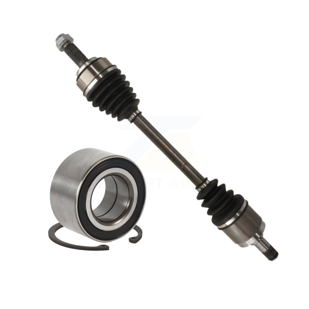 Kugel Front Left (Driver Side) CV Axle Drive Shaft] Complete Assembly And Wheel Bearing Kit For 2007-2010 Honda Element SC with 2.4L KN7-101022