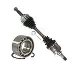 Kugel Front Left (Driver Side) CV Axle Drive Shaft] Complete Assembly And Wheel Bearing Kit For Toyota Corolla Prizm Chevrolet Geo KN7-101028