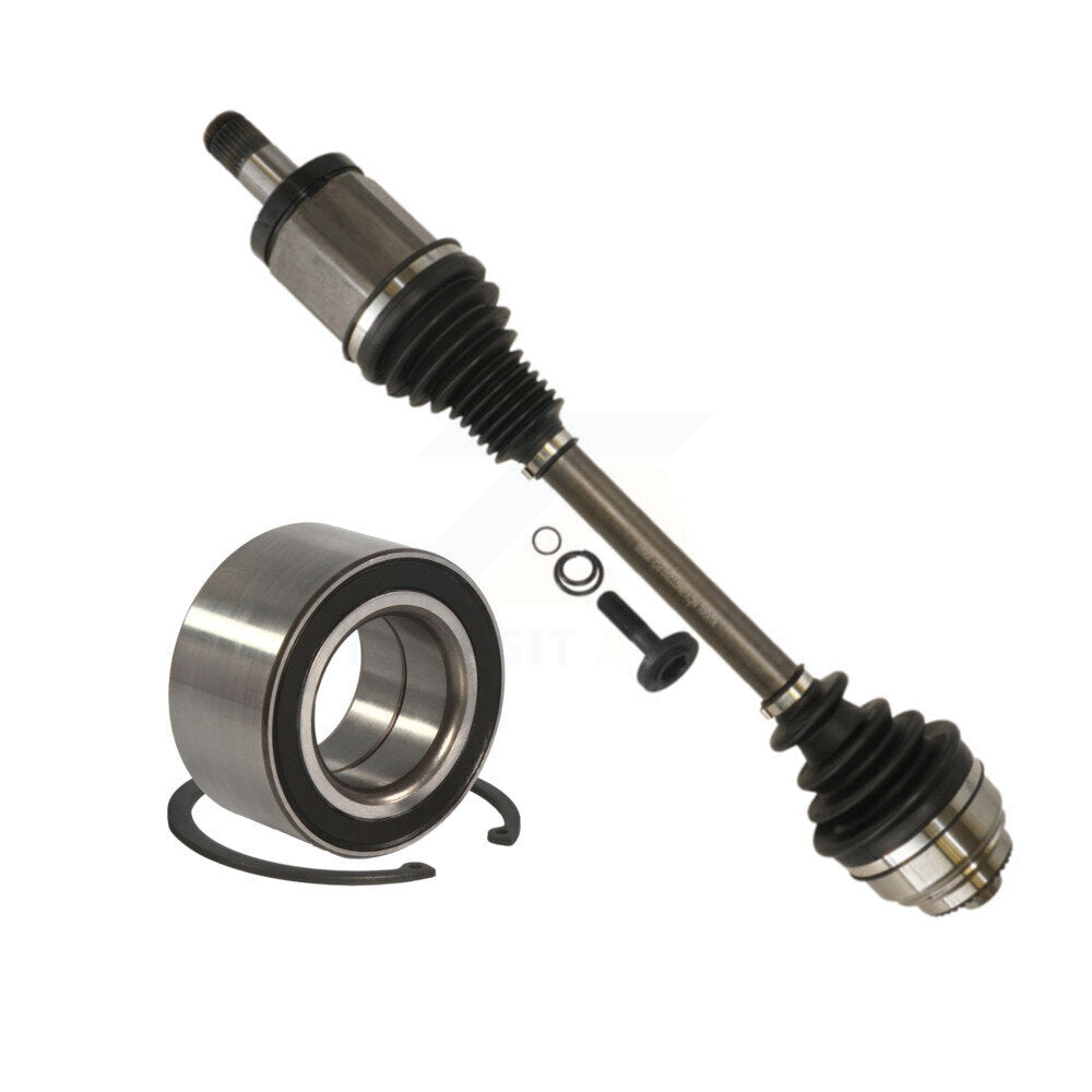 Kugel Front Left (Driver Side) CV Axle Drive Shaft] Complete Assembly And Wheel Bearing Kit For 2011-2012 BMW X3 KN7-101033