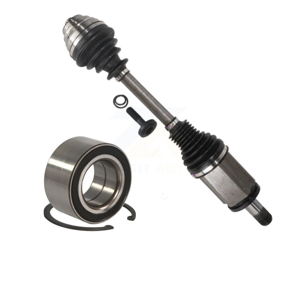 Kugel Front Left (Driver Side) CV Axle Drive Shaft] Complete Assembly And Wheel Bearing Kit For 2013 BMW 328i xDrive AWD with 3.0L Primary Design KN7-101034
