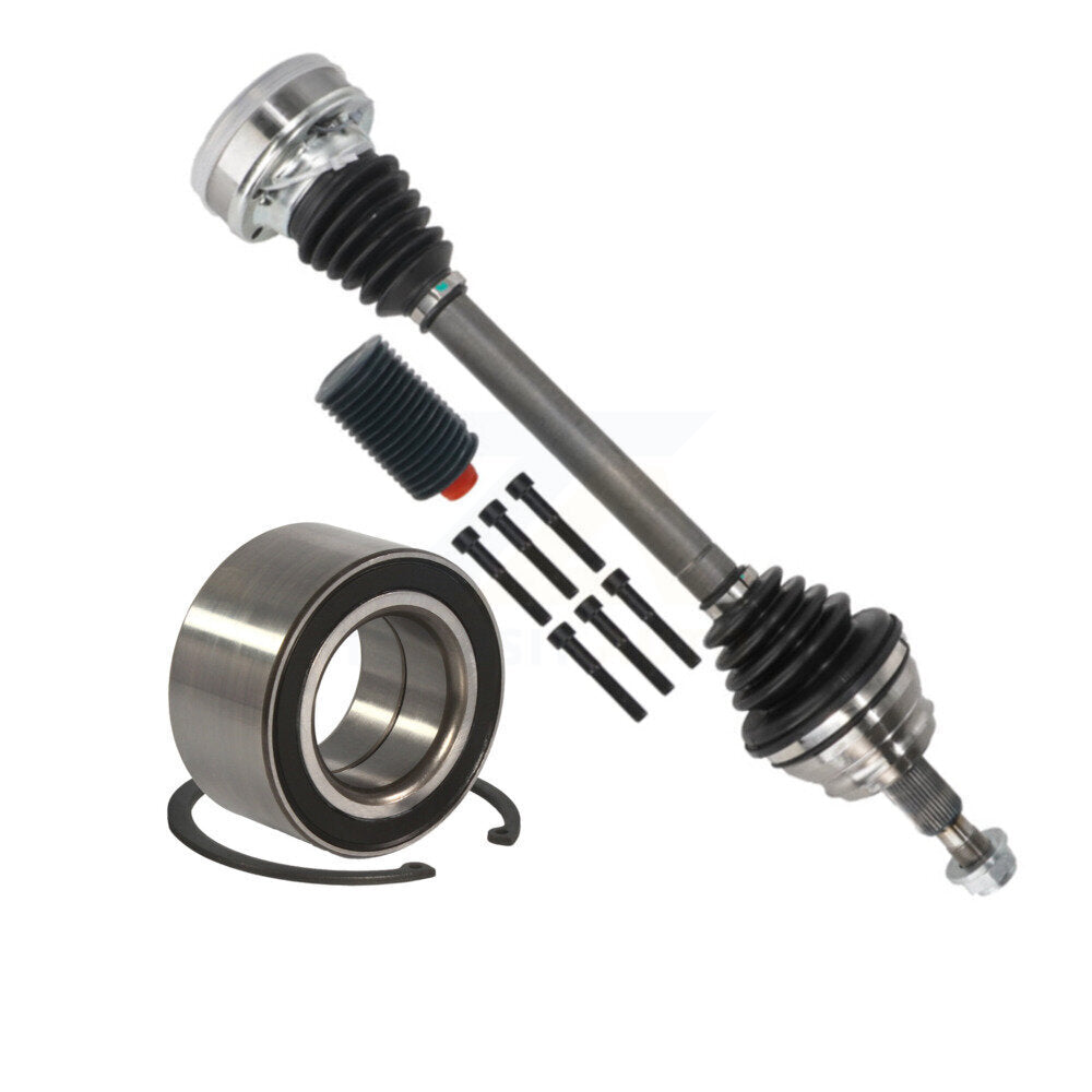 Kugel Front Left (Driver Side) CV Axle Drive Shaft] Complete Assembly And Wheel Bearing Kit For Volkswagen Golf Corrado Jetta Passat KN7-101035