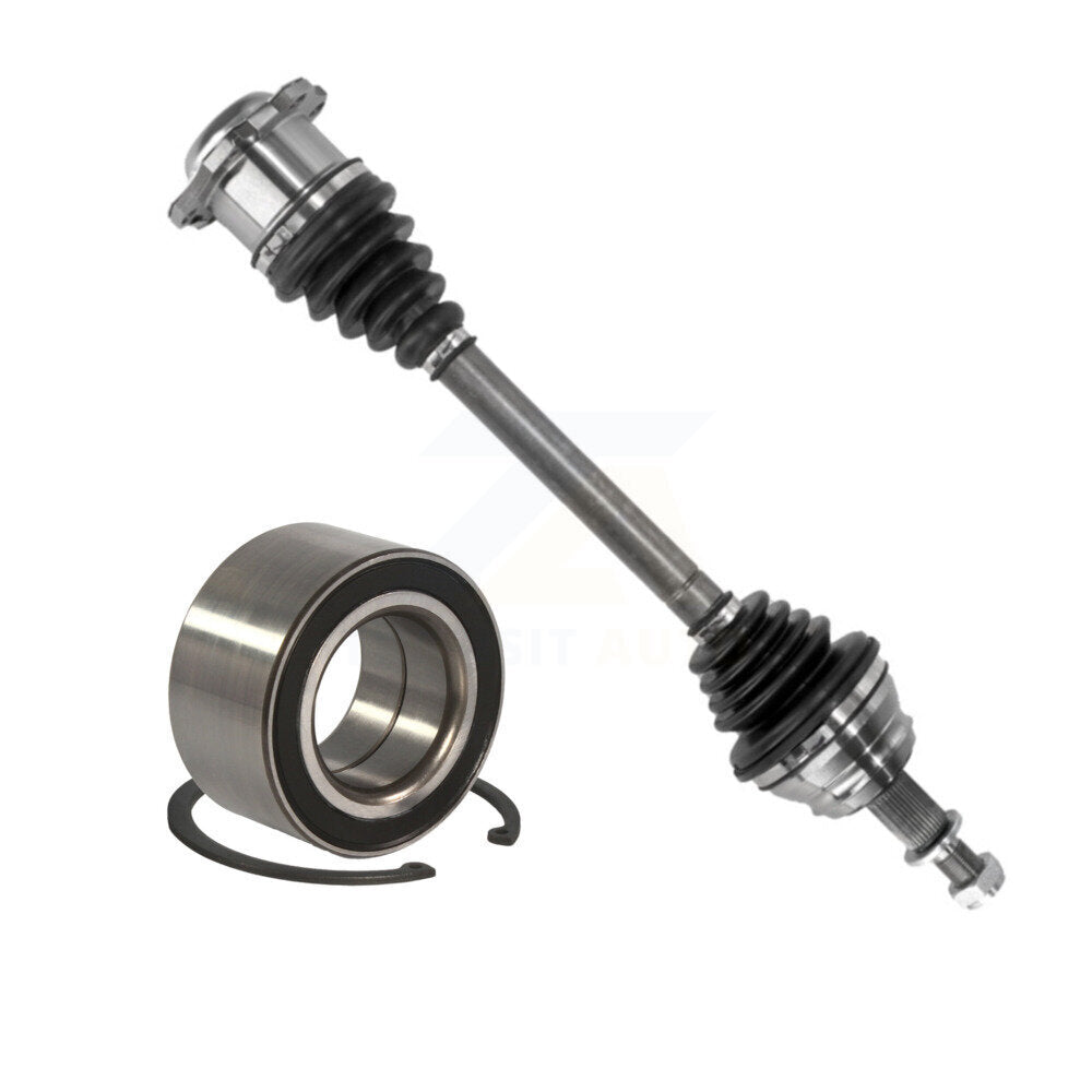 Kugel Front Left (Driver Side) CV Axle Drive Shaft] Assembly And Wheel Bearing Kit For 1999 Volkswagen Golf Hatchback with