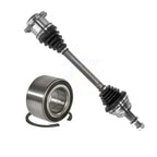 Kugel Front Left (Driver Side) CV Axle Drive Shaft] Complete Assembly And Wheel Bearing Kit For Volkswagen Jetta Golf City Beetle Audi TT KN7-101037