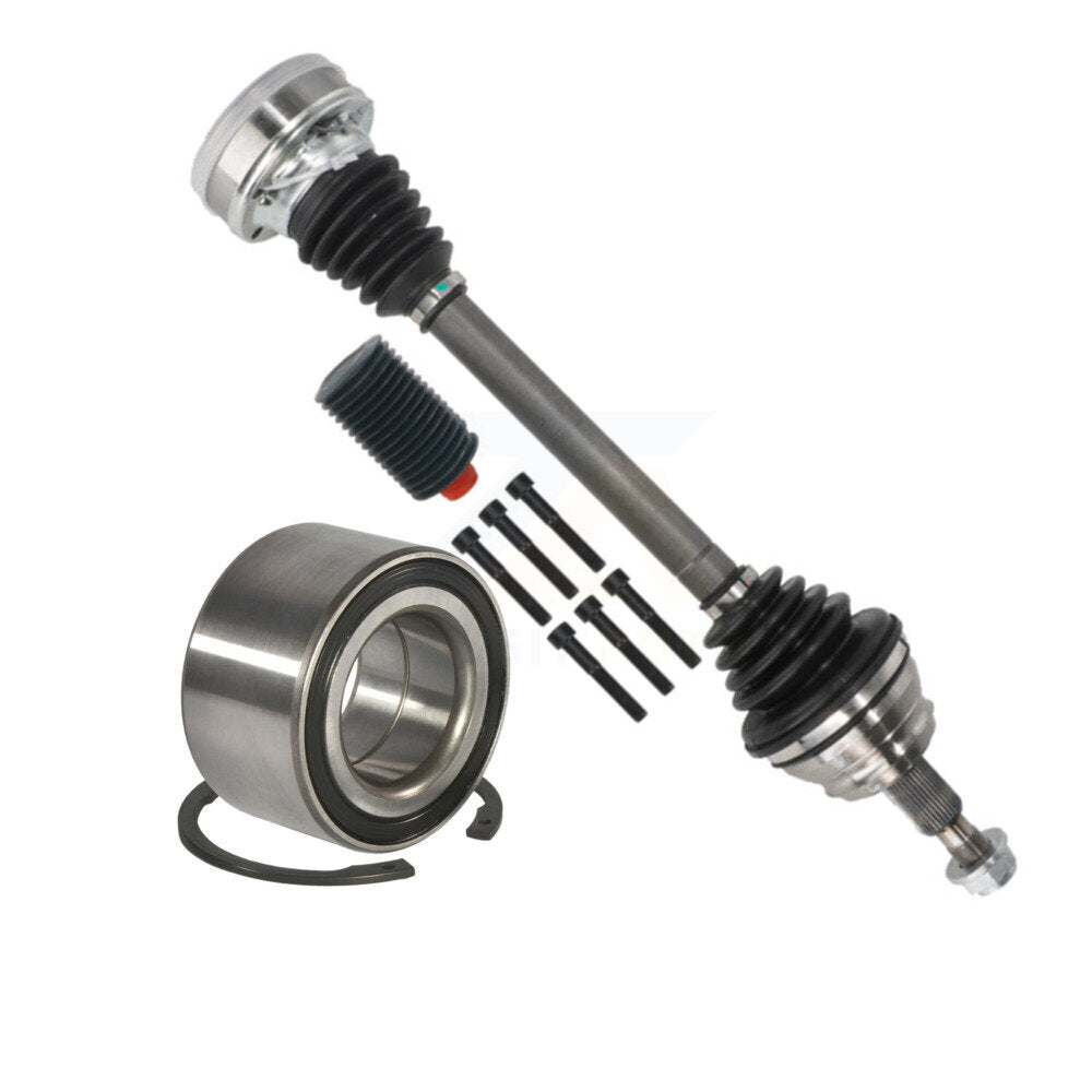 Kugel Front Left (Driver Side) CV Axle Drive Shaft] Complete Assembly And Wheel Bearing Kit For Volkswagen Jetta Beetle Golf KN7-101038