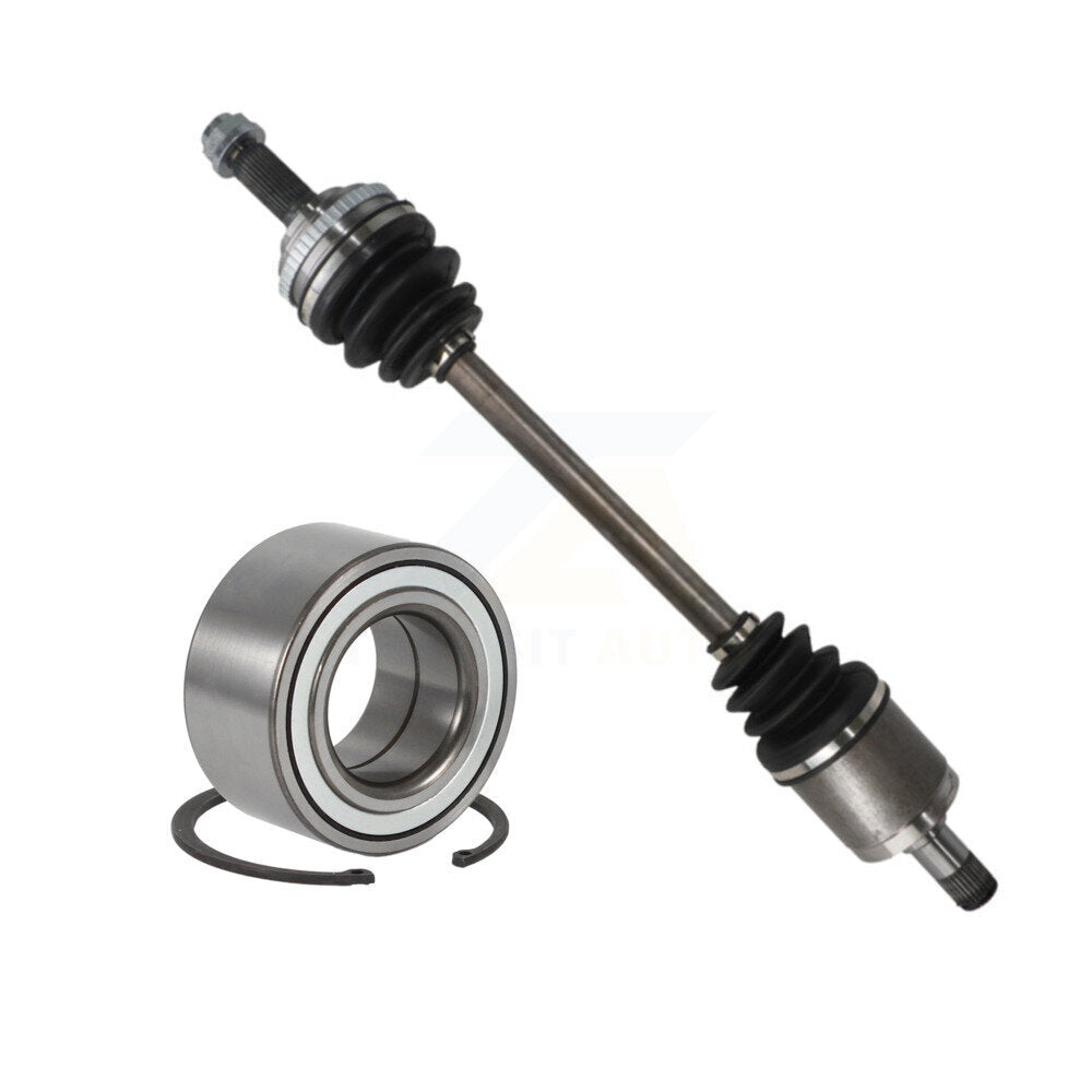 Kugel Front Left (Driver Side) CV Axle Drive Shaft] Complete Assembly And Wheel Bearing Kit For Honda Accord Acura TL CL