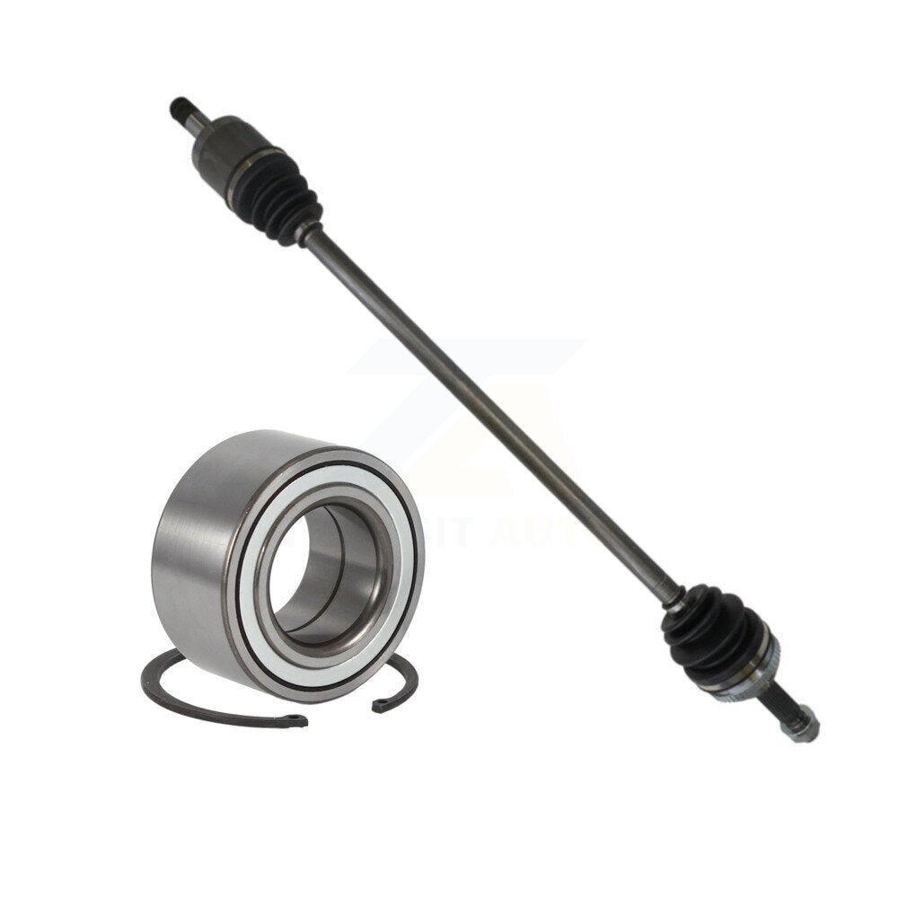 Kugel Front Left (Driver Side) CV Axle Drive Shaft] Complete Assembly And Wheel Bearing Kit For 1998-2002 Honda Accord 2.3L