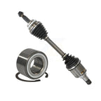 Kugel Front Left (Driver Side) CV Axle Drive Shaft] Complete Assembly And Wheel Bearing Kit For 2001-2005 Toyota RAV4 FWD KN7-101042