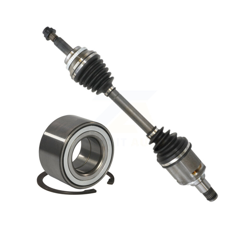 Kugel Front Left (Driver Side) CV Axle Drive Shaft] Complete Assembly And Wheel Bearing Kit For 2001-2005 Toyota RAV4 FWD