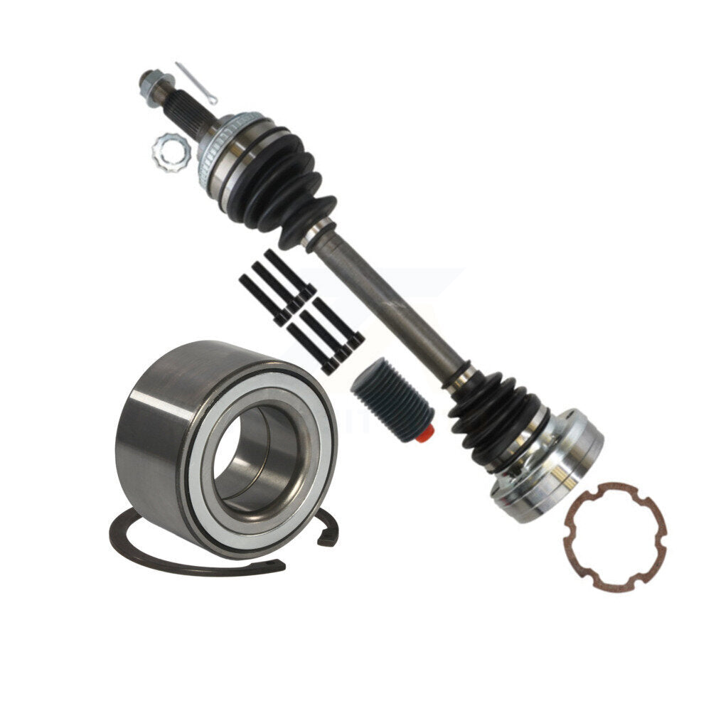Kugel Front Left (Driver Side) CV Axle Drive Shaft] Complete Assembly And Wheel Bearing Kit For Toyota Camry Lexus RX300 Solara ES300 Avalon IBJ Bolt-On KN7-101043