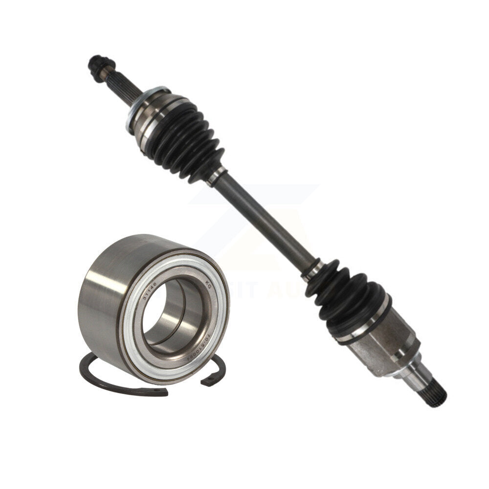 Kugel Front Left (Driver Side) CV Axle Drive Shaft] Complete Assembly And Wheel Bearing Kit For 2018-2019 Toyota Prius Prime VIN FP (7th 8th Digit) KN7-101046