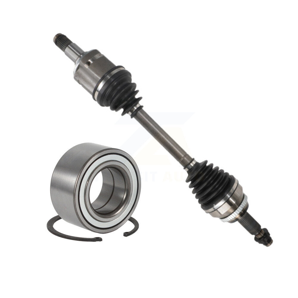 Kugel Front Left (Driver Side) CV Axle Drive Shaft] Complete Assembly And Wheel Bearing Kit For Toyota Highlander Lexus