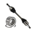 Kugel Front Left (Driver Side) CV Axle Drive Shaft] Complete Assembly And Wheel Bearing Kit For 2017-2019 Toyota Highlander FWD AWD with 3.5L GAS engine VIN Z (5th Digit) KN7-101048