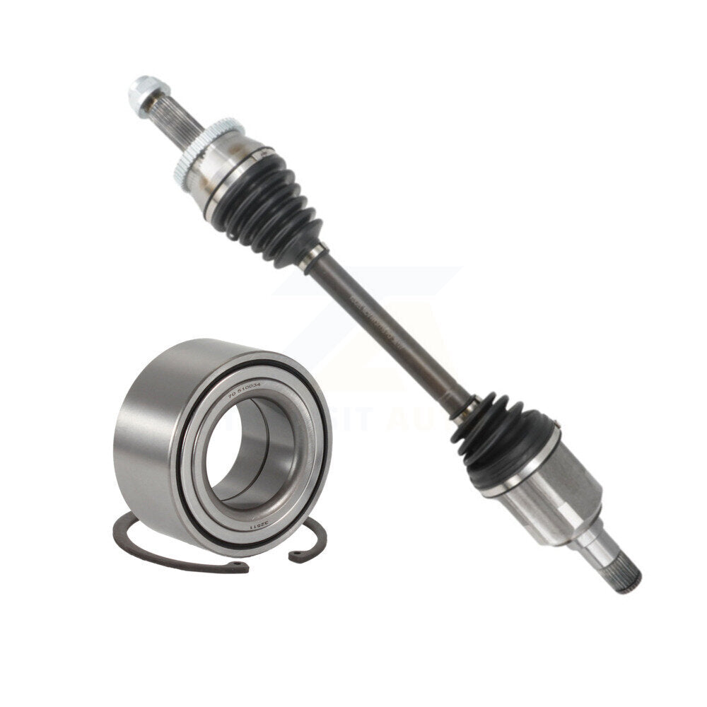 Kugel Front Left (Driver Side) CV Axle Drive Shaft] Complete Assembly And Wheel Bearing Kit For 2016-2017 Hyundai Tucson FWD with 1.6L Turbocharged Automatic transmission KN7-101055