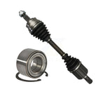 Kugel Front Left (Driver Side) CV Axle Drive Shaft] Complete Assembly And Wheel Bearing Kit For 2016-2017 Fiat 500X FWD AWD with 2.4L Automatic transmission KN7-101058
