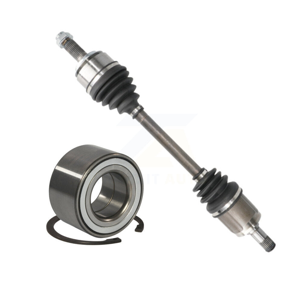 Kugel Front Left (Driver Side) CV Axle Drive Shaft] Complete Assembly And Wheel Bearing Kit For 2011-2015 Honda CR-Z FWD with 1.5L Automatic CVT transmission Primary Design KN7-101061