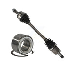 Kugel Front Left (Driver Side) CV Axle Drive Shaft] Complete Assembly And Wheel Bearing Kit For 2015-2020 Honda Fit 1.5L with Manual transmission KN7-101062
