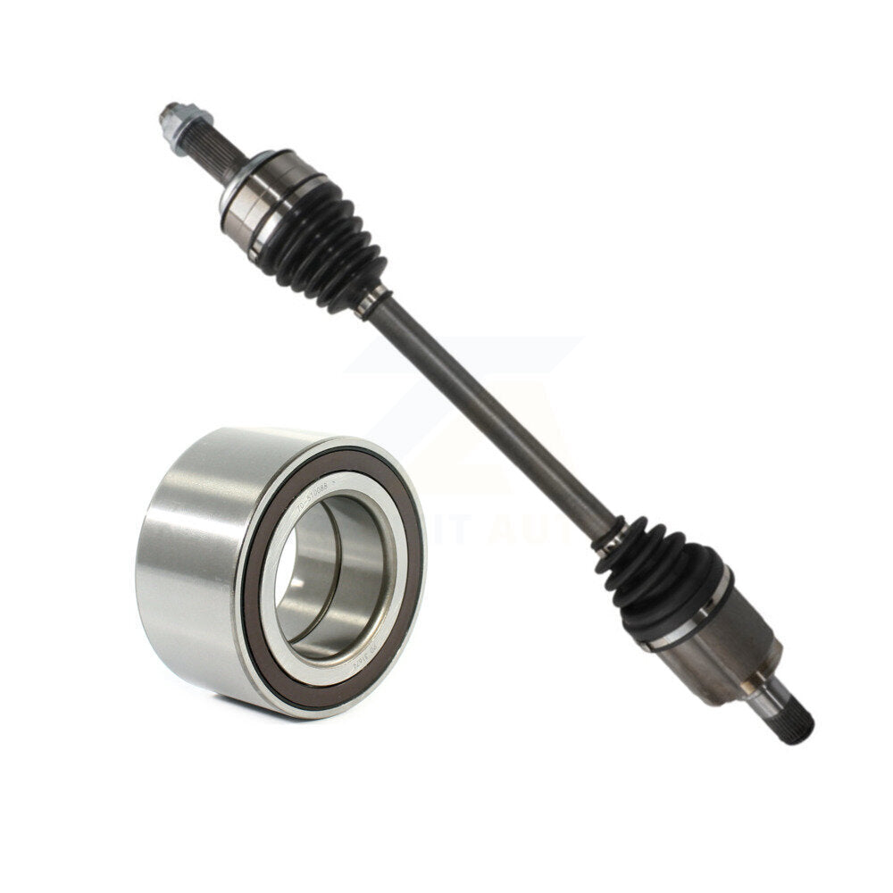 Kugel Front Left (Driver Side) CV Axle Drive Shaft] Complete Assembly And Wheel Bearing Kit For 2017-2019 Honda Ridgeline 3.5L KN7-101063