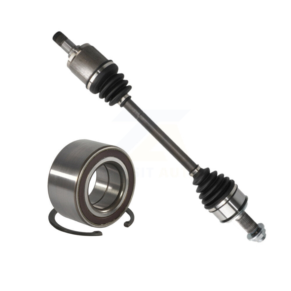 Kugel Front Left (Driver Side) CV Axle Drive Shaft] Complete Assembly And Wheel Bearing Kit For 2016-2018 Honda HR-V 1.8L with GAS engine Manual transmission KN7-101065