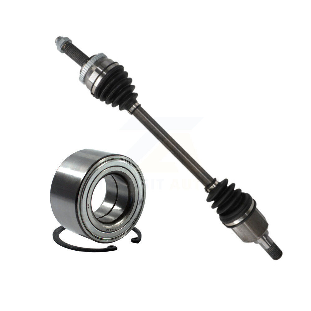 Kugel Front Left (Driver Side) CV Axle Drive Shaft] Complete Assembly And Wheel Bearing Kit For 2009-2012 Hyundai Elantra Hatchback with 2.0L KN7-101067