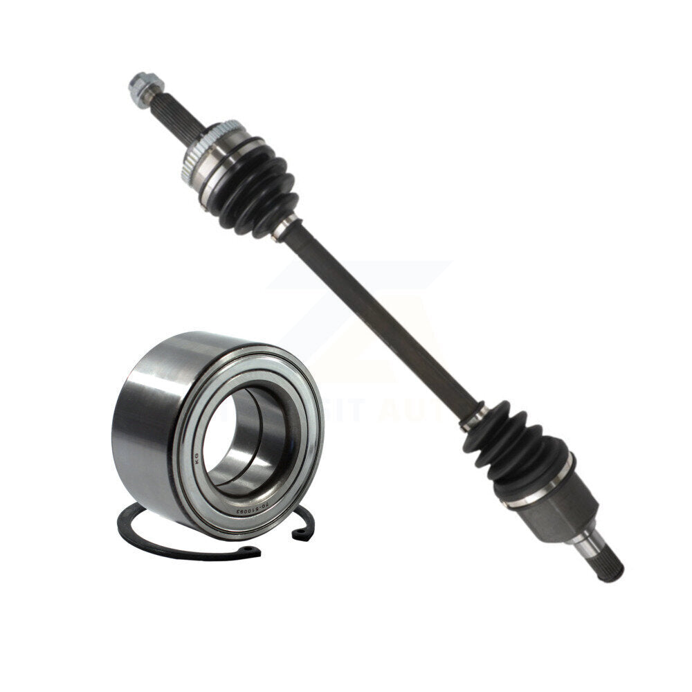 Kugel Front Left (Driver Side) CV Axle Drive Shaft] Complete Assembly And Wheel Bearing Kit For Hyundai Elantra Kia Forte GT Forte5 Koup KN7-101068