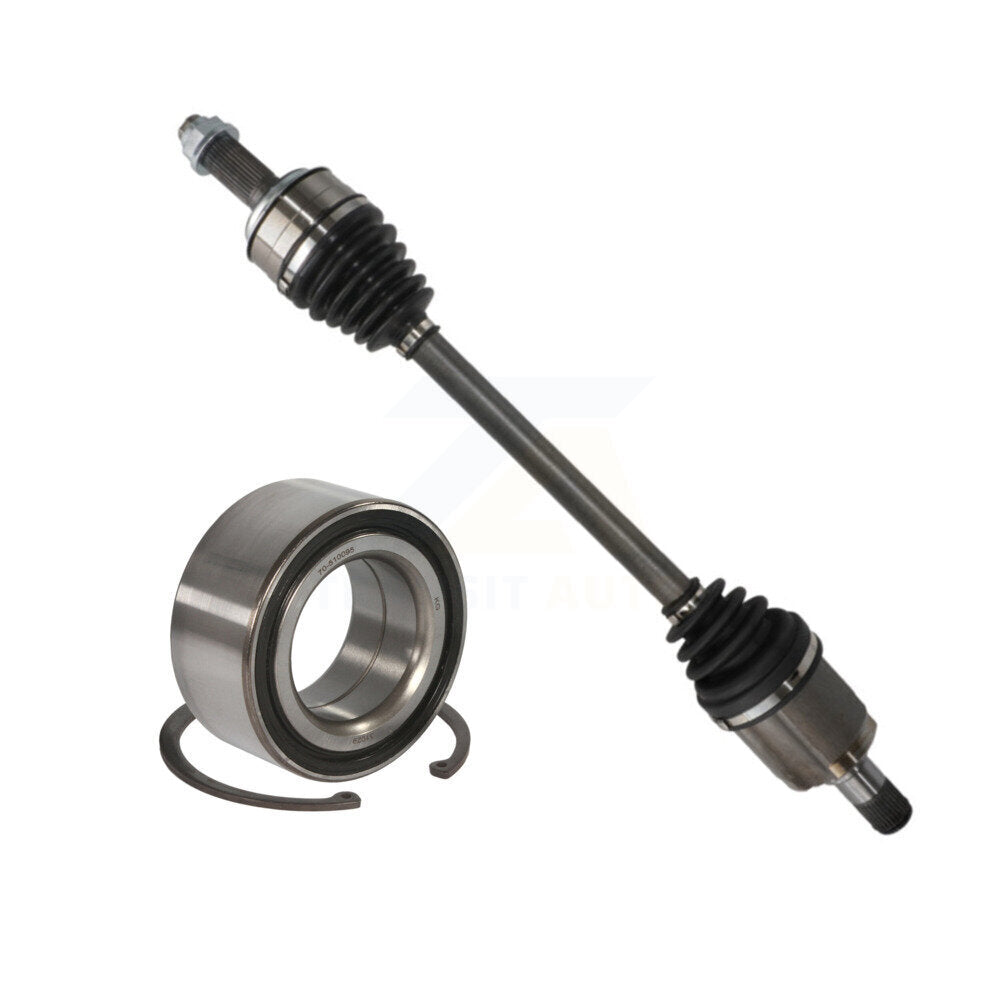 Kugel Front Left (Driver Side) CV Axle Drive Shaft] Complete Assembly And Wheel Bearing Kit For Acura TL Primary Design KN7-101069